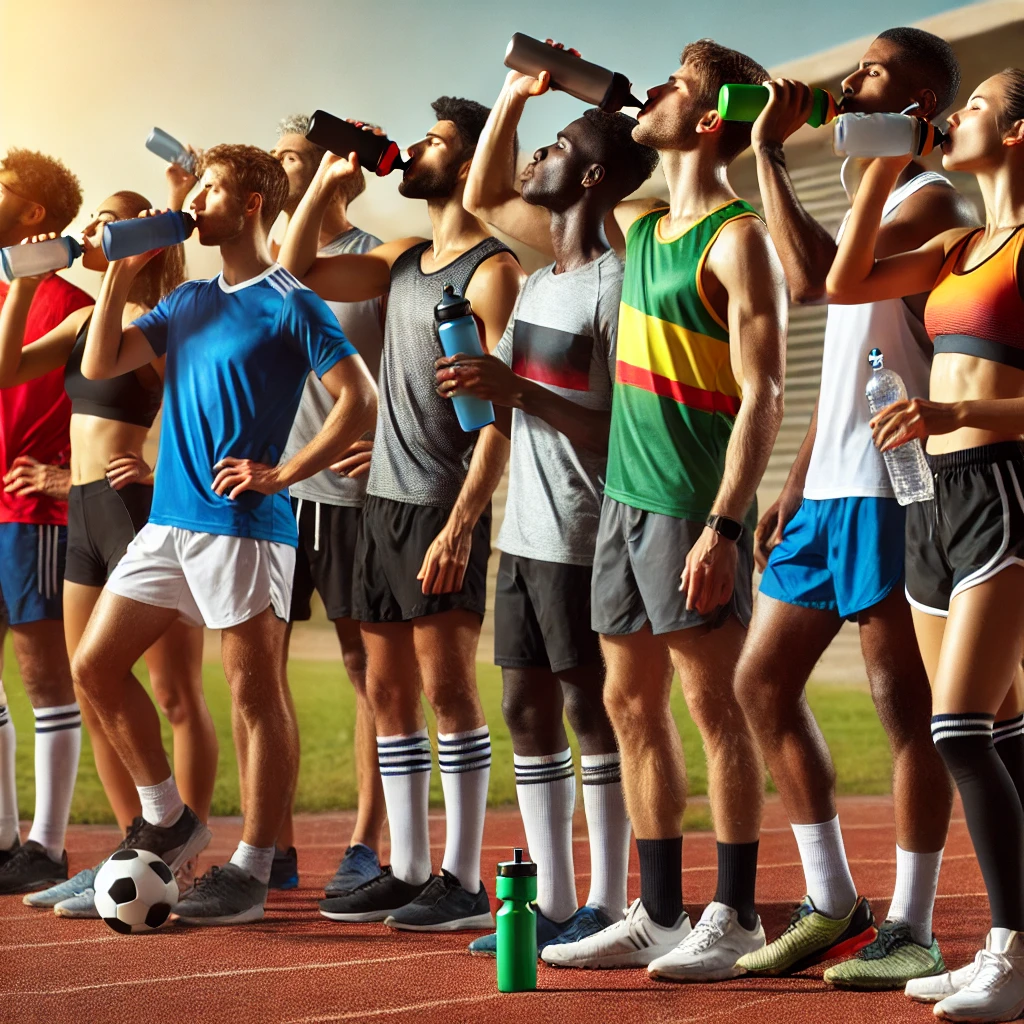 Athletes drinking water during training to emphasize hydration | Nutritious Tips