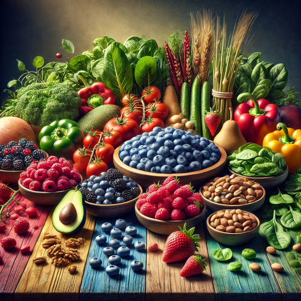 A variety of antioxidant-rich foods like berries, nuts, and greens | Nutritious Tips